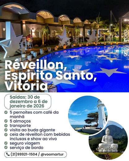 Réveillon 2026 - Espirito Santo Vitória - 6 Dias