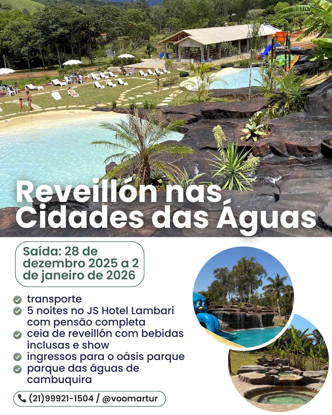 Réveillon na Cidade das Águas - 28 Dezembro a 02 Janeiro