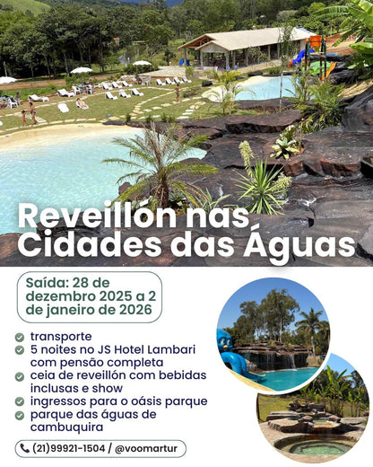 Réveillon na Cidade das Águas - 28 Dezembro a 02 Janeiro