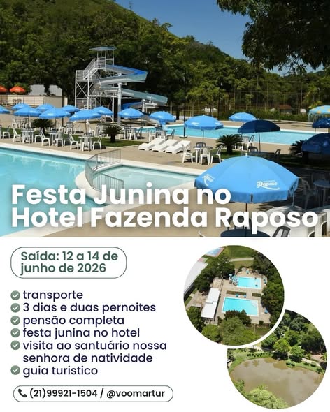 Festa Junina no Hotel Fazenda em Raposo - 12 a 14 de junho de 2026