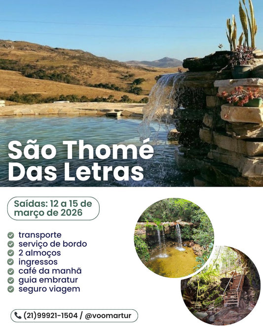São Thomé das Letras - 12 a 15 Março 2026