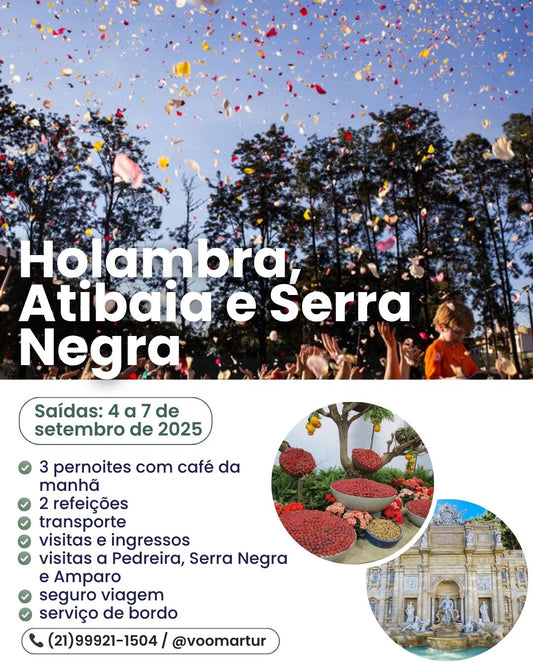 Expoflora, Flores e Morangos, Serra Negra e Pedreira - 04 a 07 Setembro 2025